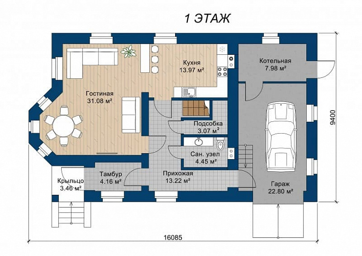 Проект 166,6 м²