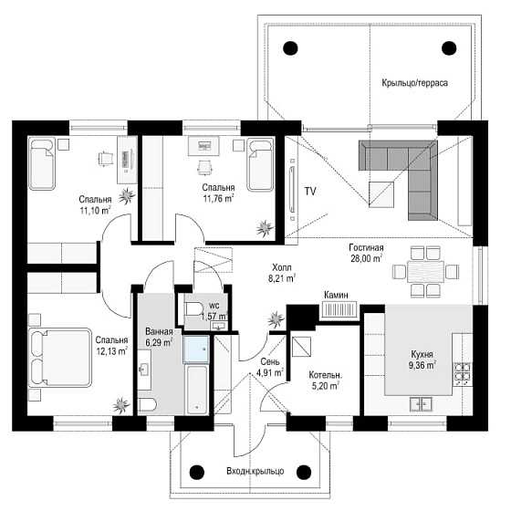 Проект 121,6 м²