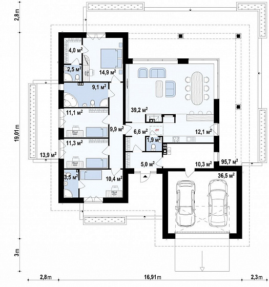 Проект 188 м²